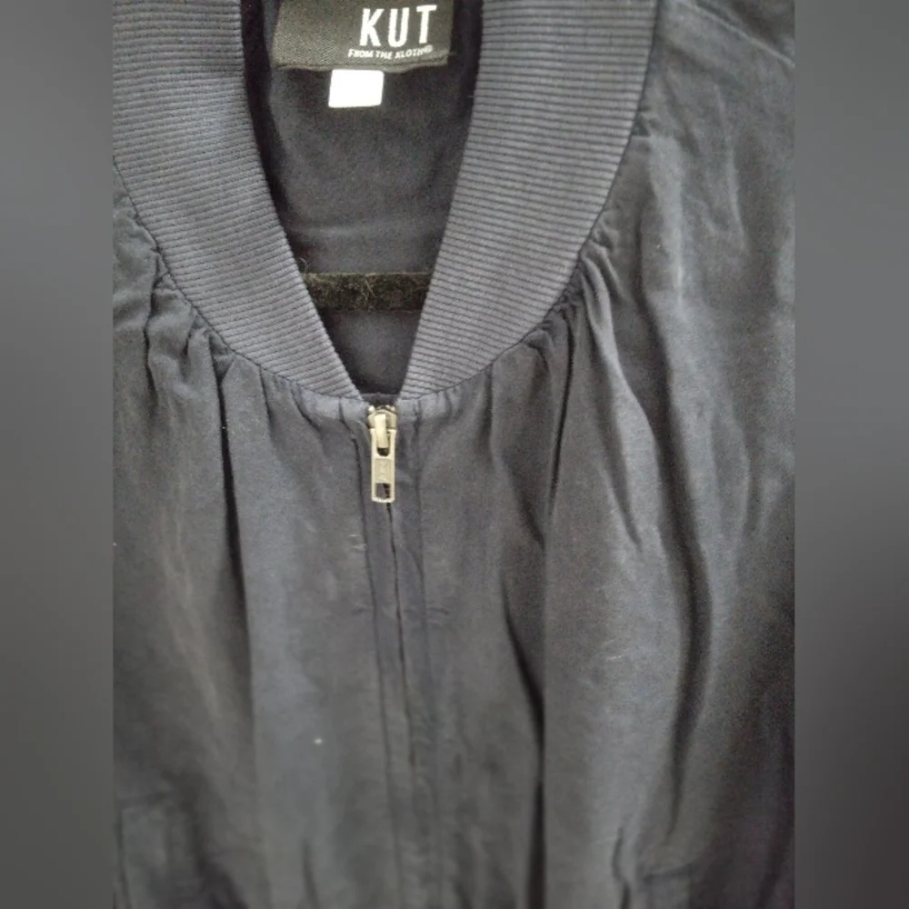KUT From The Kloth Navy Bomber Lyocell Jacket small